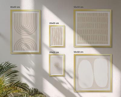 Ensemble de 5 tableaux Formes abstraites élégantes