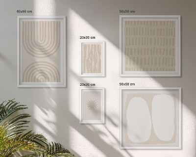 Ensemble de 5 tableaux Formes abstraites élégantes