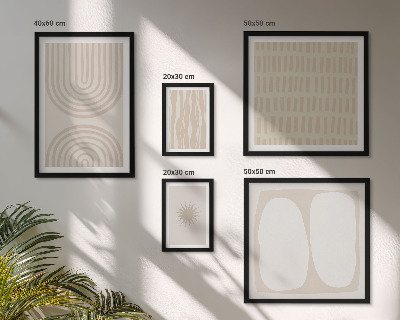 Ensemble de 5 tableaux Formes abstraites élégantes