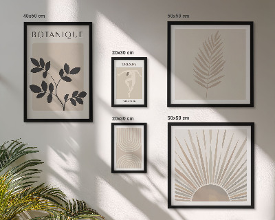 Lot de tableaux encadrés Décorations florales géométriques élégantes