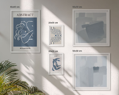 Ensemble de 5 tableaux Abstractions minimalistes élégantes