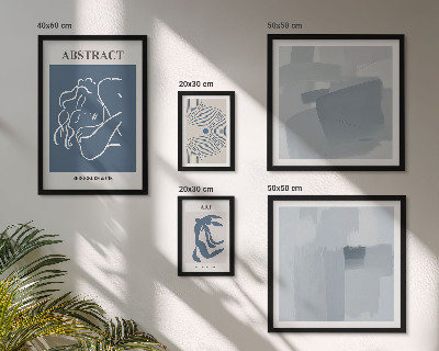 Ensemble de 5 tableaux Abstractions minimalistes élégantes