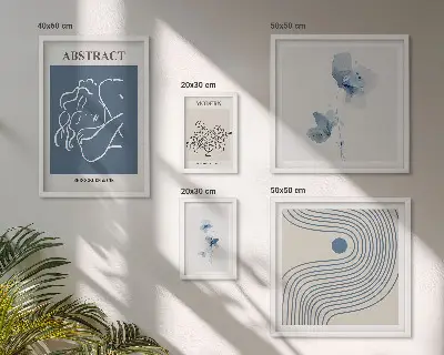 Tableau de décoration murale au style floral abstrait moderne