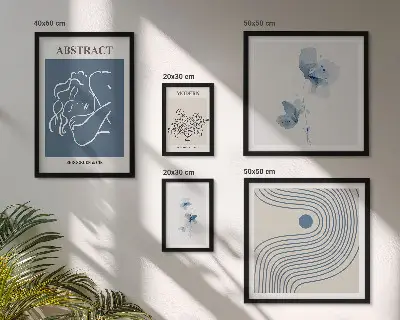 Tableau de décoration murale au style floral abstrait moderne