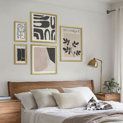 Lot de tableaux encadrés Graphismes minimalistes et élégants