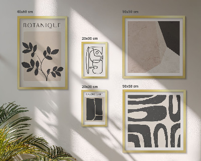 Lot de tableaux encadrés Graphismes minimalistes et élégants