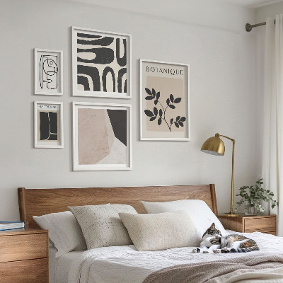 Lot de tableaux encadrés Graphismes minimalistes et élégants