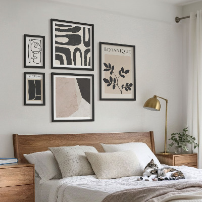 Lot de tableaux encadrés Graphismes minimalistes et élégants