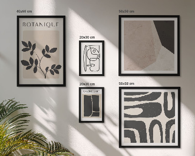 Lot de tableaux encadrés Graphismes minimalistes et élégants