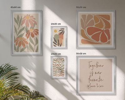Ensemble de 5 tableaux Décorations élégantes, fleurs naturelles