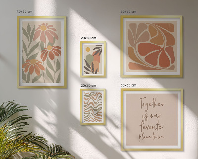 Ensemble de 5 tableaux Décorations élégantes, fleurs naturelles