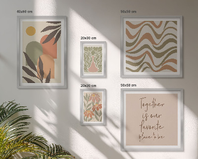Tableau de décoration murale Décorations végétales pastel élégantes