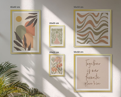 Tableau de décoration murale Décorations végétales pastel élégantes