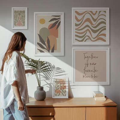 Tableau de décoration murale Décorations végétales pastel élégantes