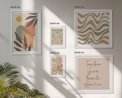 Tableau de décoration murale Décorations végétales pastel élégantes