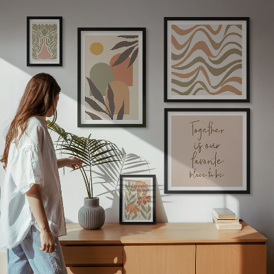 Tableau de décoration murale Décorations végétales pastel élégantes