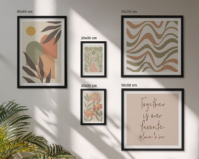 Tableau de décoration murale Décorations végétales pastel élégantes