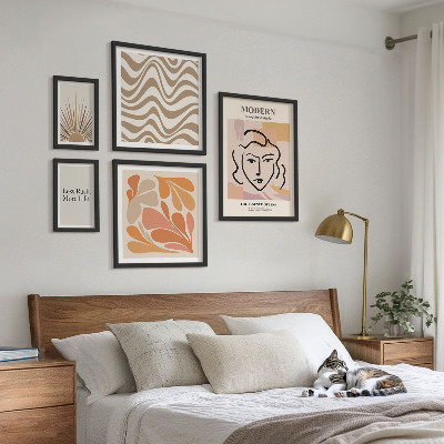 Ensemble de 5 tableaux Style abstrait moderne
