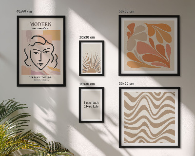 Ensemble de 5 tableaux Style abstrait moderne