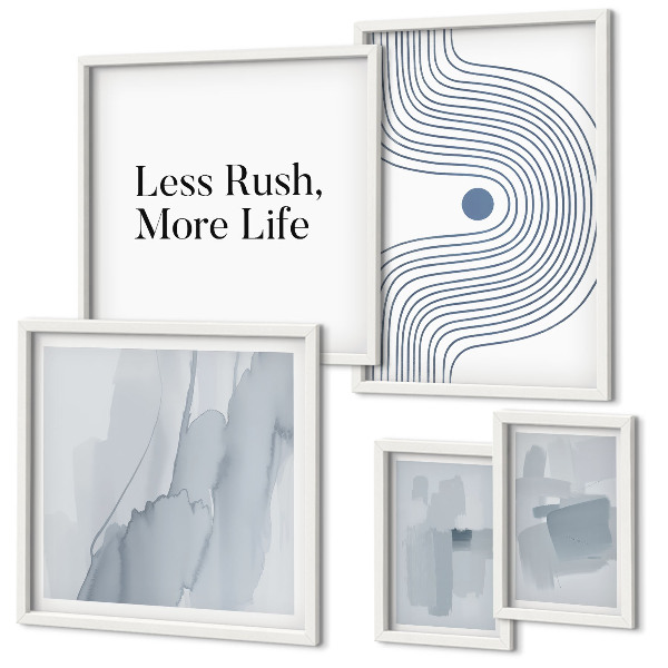 Lot de tableaux encadrés Graphismes minimalistes modernes