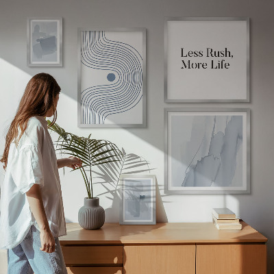 Lot de tableaux encadrés Graphismes minimalistes modernes