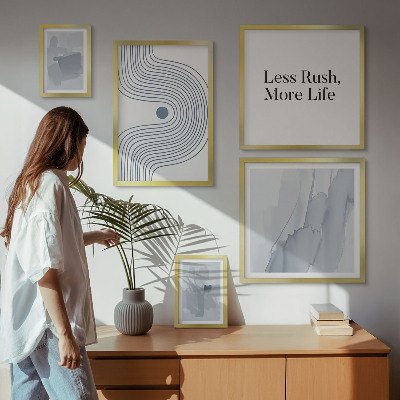 Lot de tableaux encadrés Graphismes minimalistes modernes