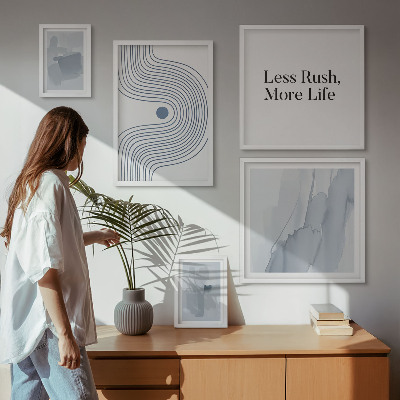 Lot de tableaux encadrés Graphismes minimalistes modernes