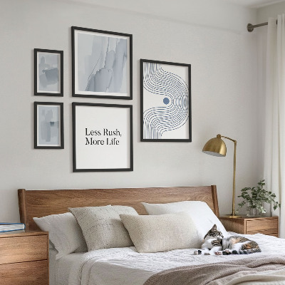 Lot de tableaux encadrés Graphismes minimalistes modernes