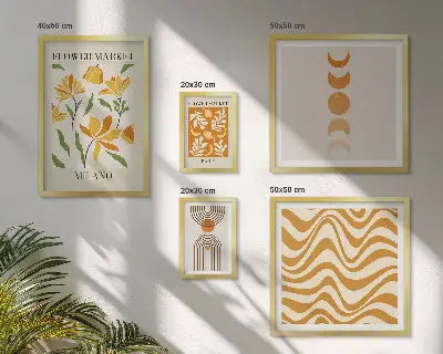 Tableau de décoration murale motifs floraux élégants