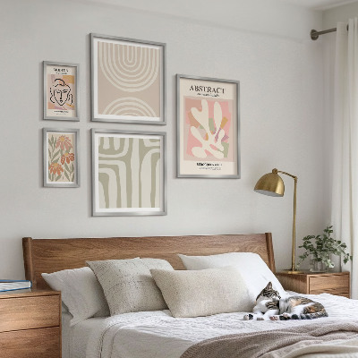Lot de tableaux encadrés Plantes abstraites élégantes
