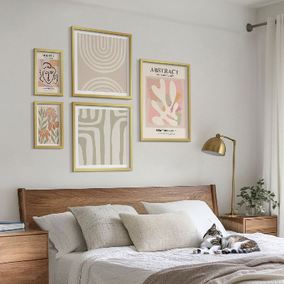 Lot de tableaux encadrés Plantes abstraites élégantes