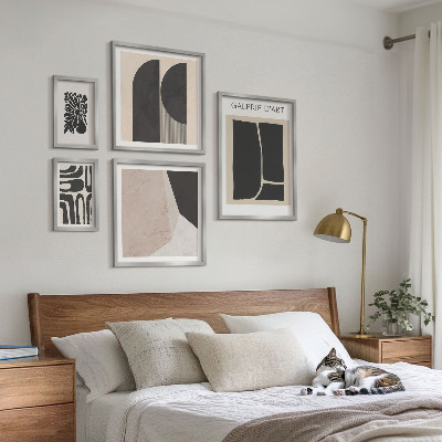 Ensemble de 5 tableaux Graphismes minimalistes et élégants