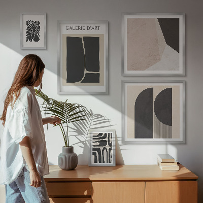 Ensemble de 5 tableaux Graphismes minimalistes et élégants