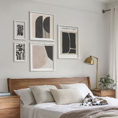 Ensemble de 5 tableaux Graphismes minimalistes et élégants