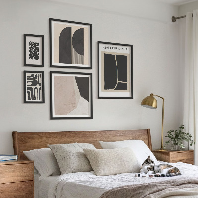 Ensemble de 5 tableaux Graphismes minimalistes et élégants