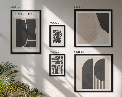 Ensemble de 5 tableaux Graphismes minimalistes et élégants