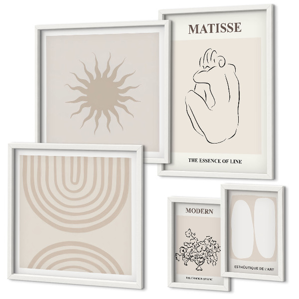 Tableau de décoration murale Lignes artistiques minimalistes
