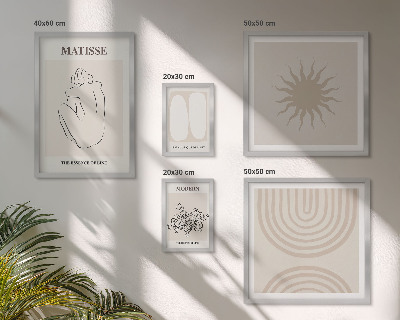 Tableau de décoration murale Lignes artistiques minimalistes