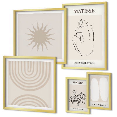 Tableau de décoration murale Lignes artistiques minimalistes