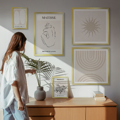 Tableau de décoration murale Lignes artistiques minimalistes