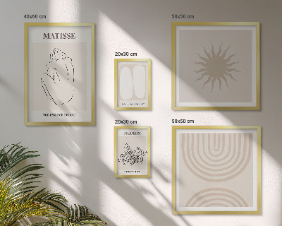 Tableau de décoration murale Lignes artistiques minimalistes