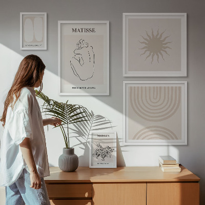 Tableau de décoration murale Lignes artistiques minimalistes