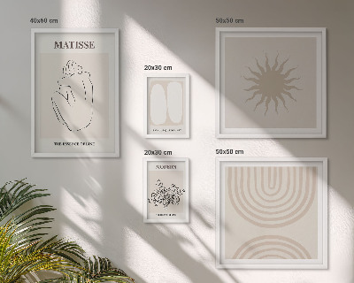Tableau de décoration murale Lignes artistiques minimalistes