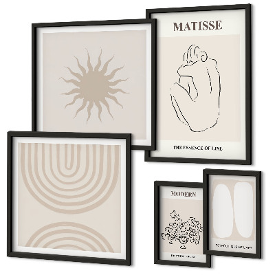 Tableau de décoration murale Lignes artistiques minimalistes