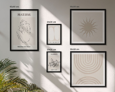 Tableau de décoration murale Lignes artistiques minimalistes
