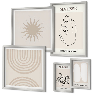 Tableau de décoration murale Lignes artistiques minimalistes