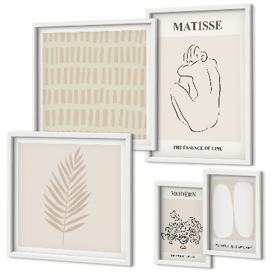 Lot de tableaux encadrés Formes de style minimaliste
