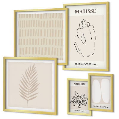 Lot de tableaux encadrés Formes de style minimaliste
