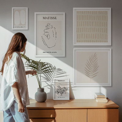 Lot de tableaux encadrés Formes de style minimaliste