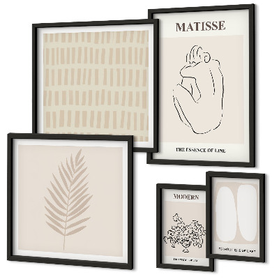 Lot de tableaux encadrés Formes de style minimaliste